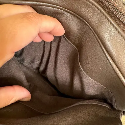 Etienne Aigner Vintage Small Chocolate Brown Leather Crossbody Purse