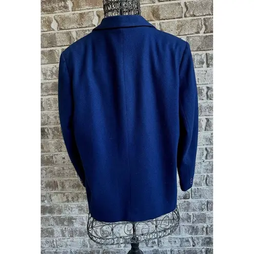 VTG Dumas Blazer Medium Navy 100% Wool One Button Jacket USA Business C… Size undefined