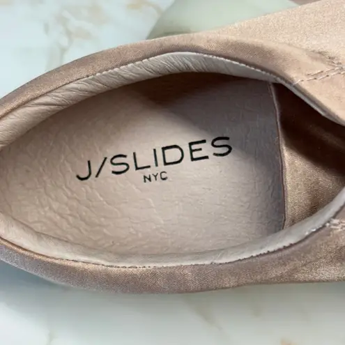 J/Slides Amberr Sneakers Pink Blush Satin Leather Lined Woman's 10 Casual