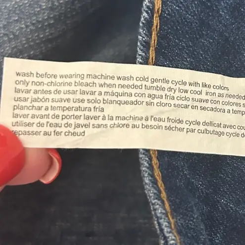 Eloquii Women Denim Midi Skirt 24 Blue Side Slit Ranch Western Cowgirl Rodeo