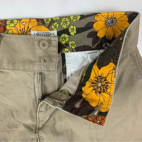 Abercrombie & Fitch  y2k women's size 2 xs Tan Cargo Skirt mini Fit corduroy - Image 5