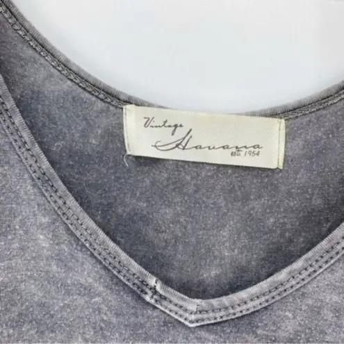 Vintage Havana Women's Cold Shoulder Burnout Distressed Top