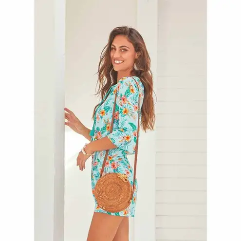 Cabana Life Pockets 3/4 Ruffle Sleeve Non