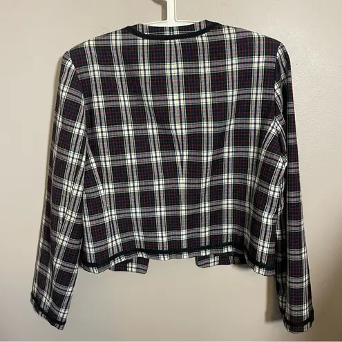 Pendleton Young 100% Virgin Wool Jacket Vintage Plaid Open Blazer