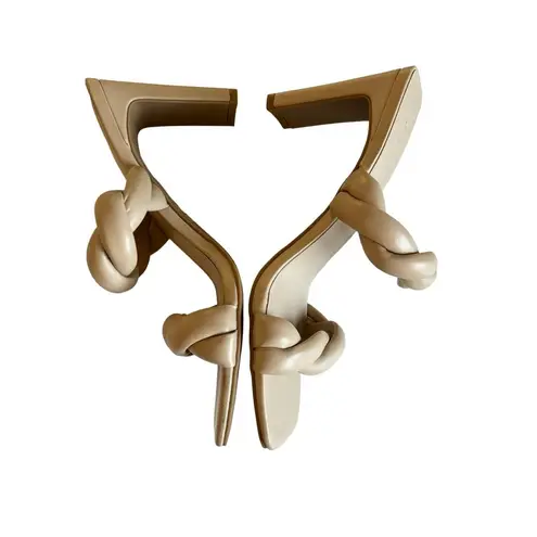 Open Edit Women's Remmy Beige Braided Twist
Strappy Sandals Size 9