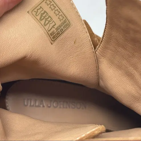 Ulla Johnson tan Embroidered Suede Aggie Booties Runway Fall 2016 size 36