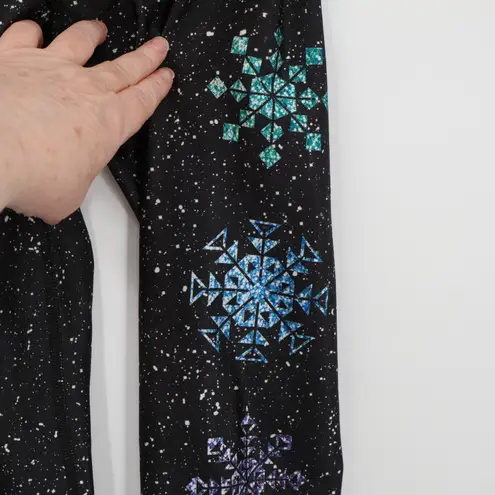 Terez Snowflake Performance Leggings Athleisure Yoga Dance Running USA Size S