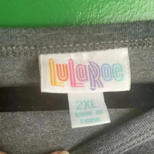 LuLaRoe  2X Tshirt Dress‎ Gray EUC Like New