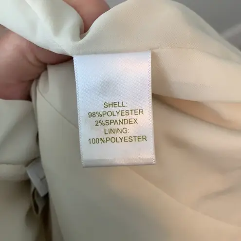 House of Harlow 1960 Cream Satin Belted Blazer Jacket Sz S