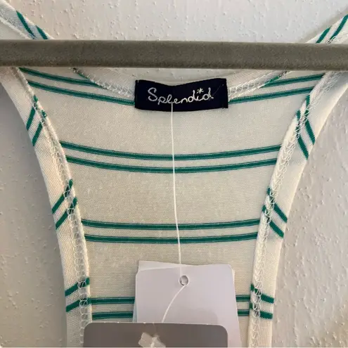 Splendid  Dress Aqua Striped Drop Waist Racerback Tank Dress Sz S NWT