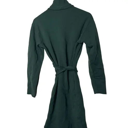 Frank & Eileen Willa Long Sleeve Triple Fleece Wrap Dress in evergreen sz M