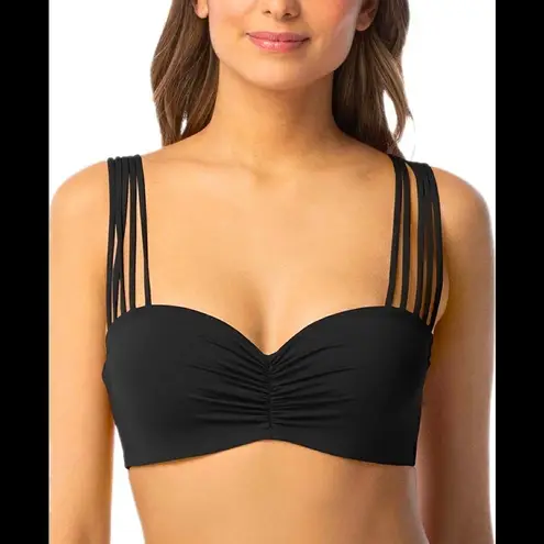 Coco reef New. adjustable multi-way black Strappy bikini top. 32/34-C
