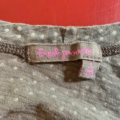 Fresh Produce Womens S USA Made Cotton Polka Dot Tee Top Resort Coastal casual