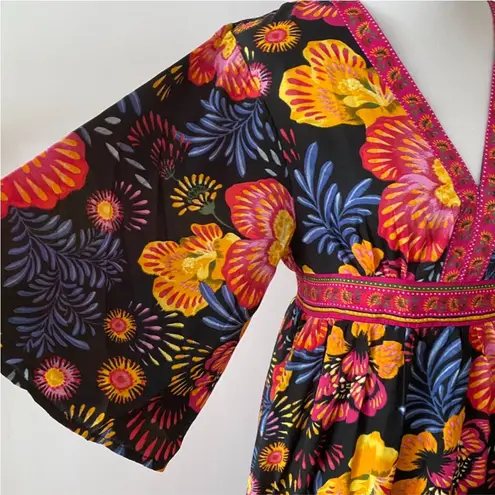 Live 4 Truth Boho Medium Maxi Dress Fall Cottage Bohemian 70s Style Dress Kimono Sleeve Long