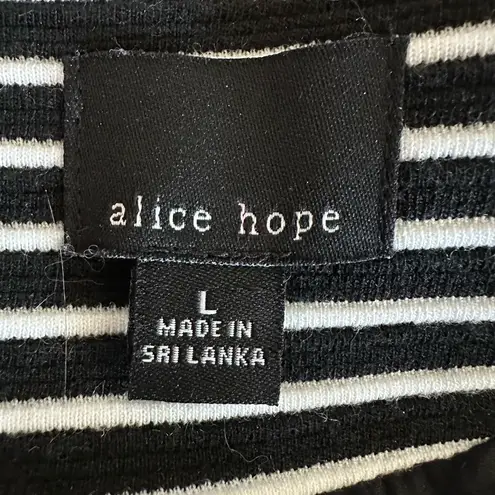 Alice Hope Black and White Striped Blazer (1002) Size L
