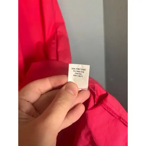 Estelle and Finn Popover Short Sleeve Midi Dress Pink Size Large Preppy Travel