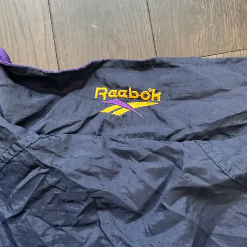 Reebok Vintage Men’s 90’s  Blue, Purple, & Gold Track Windbreaker Jacket Size XL