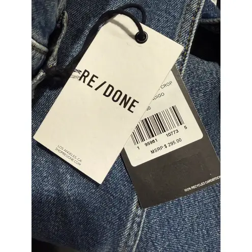 RE/DONE NWT High Rise Wide Leg Crop Jeans Crafted Indigo Sz 30 $295