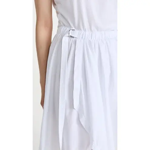 Derek Lam 10 Crosby Corey Mixed Media Belted Midi Dress White Womens Size Small