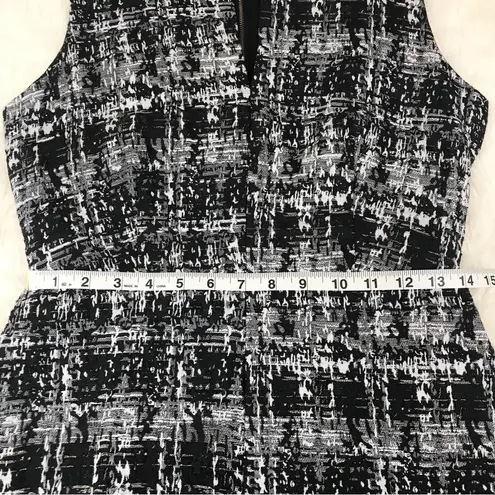 Pim + Larkin  Metallic Tweed Mini Sheath Dress Sleeveless Gray Black Size Medium