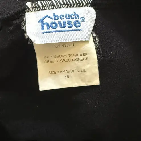 Beach House Vintage 80s Blue Black Cargo High Rise Swim Beach Pool Mini Shorts Size 10