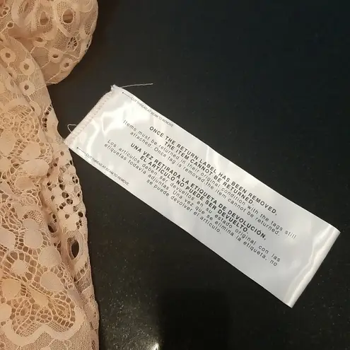 Dress the Population  River Lace Off the Shoulder Fit & Flare Dress Blush L NWOT