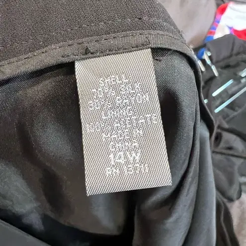 Kate Hill NWT Women Career Pants Trouser High Waisted Office Silk Black Size 14W