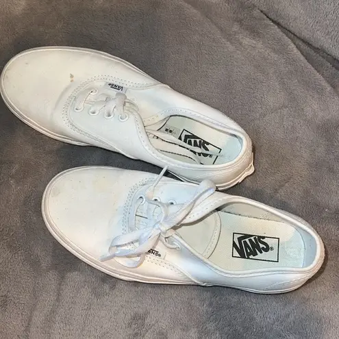 Vans White Lace Up  Sneakers