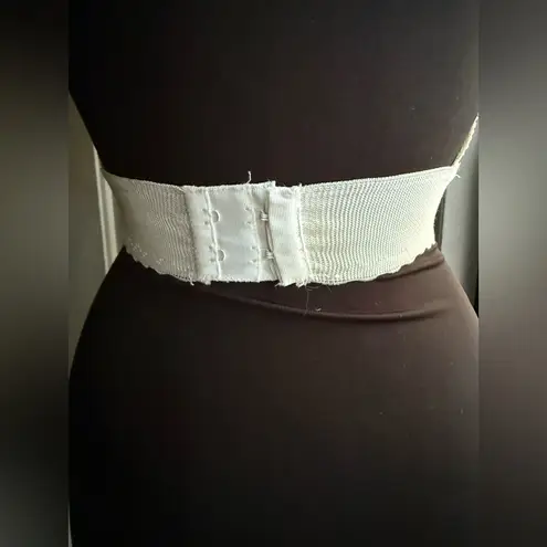 Vintage Jezebel white bridal bra corset bustier, size 34B