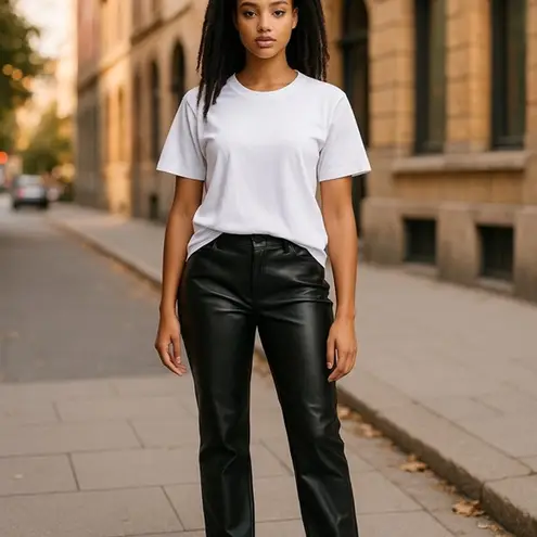 Elodie Black Faux Leather Pants Women's Size Medium