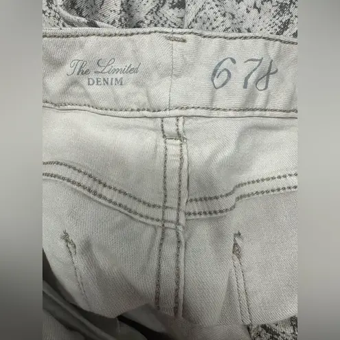 The Limited ‎ Denim Jeans Womens Size 6 Gray Paisley 678 Low Rise Skinny Stretch