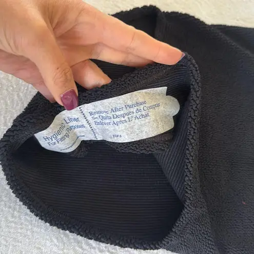 HUNZA G DOLLY STRAPLESS SEERSUCKER ONE PIECE SWIMSUIT, BRAND NEW, $255 Black Size undefined