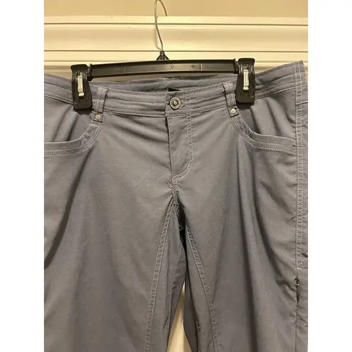 Kuhl  Womens  Dark Gray Straight Leg Outdoor Hiking Capri Pants Pockets Size 12