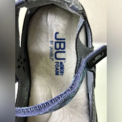 Jambu JBU By Blue Belerose Encore Leather Floral Slip On Comfort Shoes 7.5