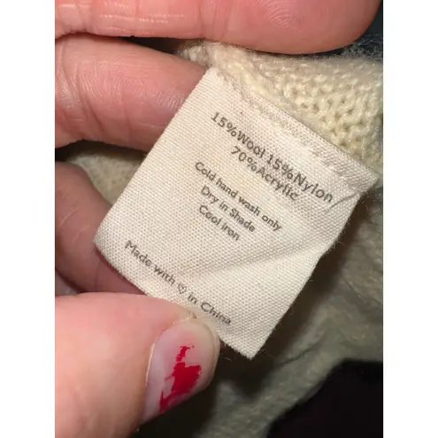 VRG GRL Crop Top Sweater Long Sleeve Knit Fish Pattern Yellow Womens Size M Size M