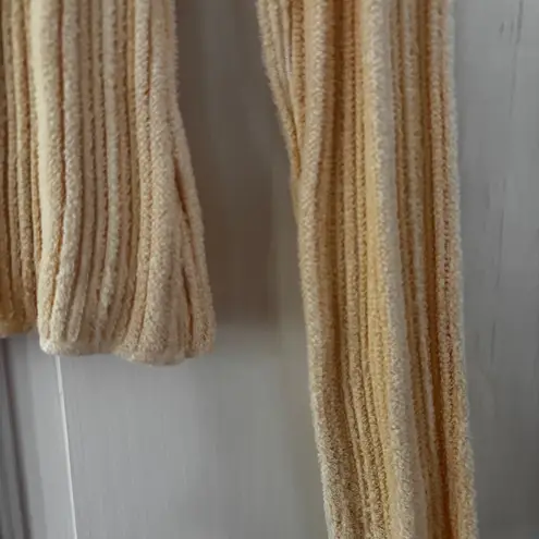 Ulla Johnson Lyana Pullover Cream Ivory Textured Rib Knit Sweater Top Size Large