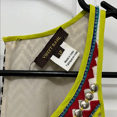 Vineet Bahl Multicolor Mixed Media Sleeveless Tank Blouse