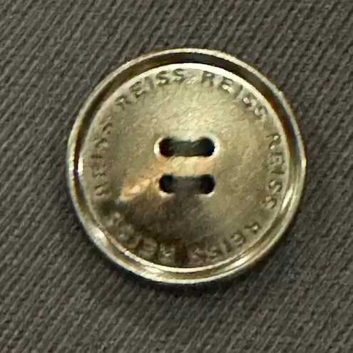 Reiss New Kali Double Breasted Wool Jacket Blazer Navy Blue 100% Wool Size 14