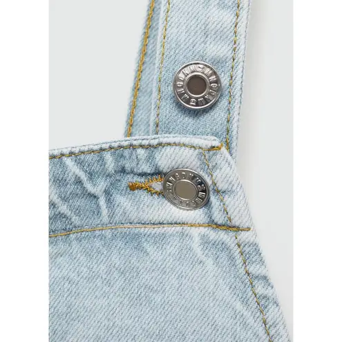 Mango  Denim Jumpsuit Short Light Blue NWT Small thumbnail 8