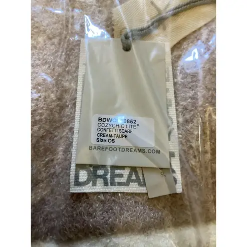 Barefoot Dreams Scarf Womens One Size CozyChic Lite Confetti Taupe Cream New