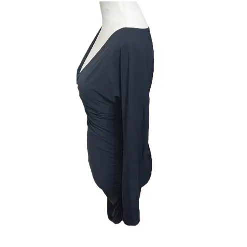 Ciao Lucia Bari Ruched Mini Dress Women’s Size XS Black Long Sleeve Nylon