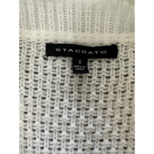 Staccato Ivory Argyle Sweater Small NWOT
