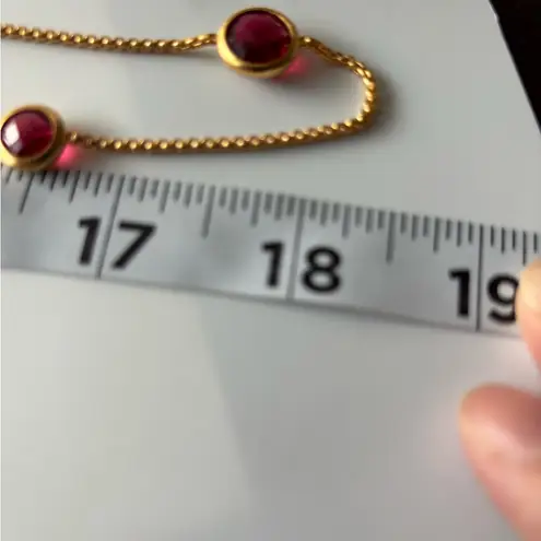 NWOT Julie Vos Gold and Pink Gemstone Necklace