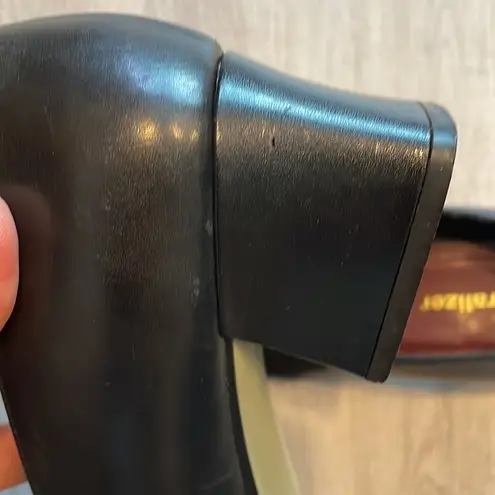 Naturalizer  Black Leather & Fabric Short Heel Shoes Size 6.5W