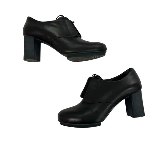 CAMPER Myriam Black Leather Lace Up Bootie Sz 36