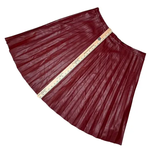 J. Crew Accordion Pleat Faux Leather Midi Skirt A