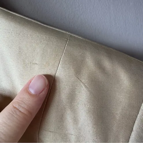 Melony Women’s 100% Silk Ivory Cropped Lined‎ Shrug Jacket Size 6 White