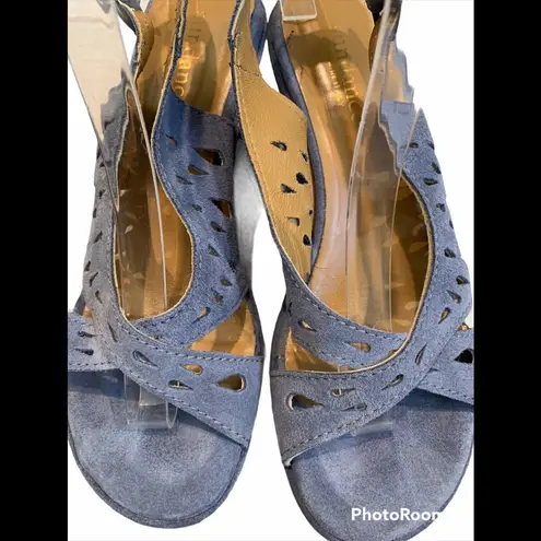 Sundance Catalog Melissa Suede Cut Out Wedge Sandal