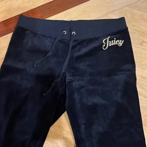 Juicy Couture black velour jogger