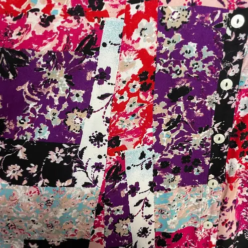 Koret Patchwork Print Dress Sleeveless ALTERED Rayon Hippie Boho Shirred Smocked Pink Size undefined